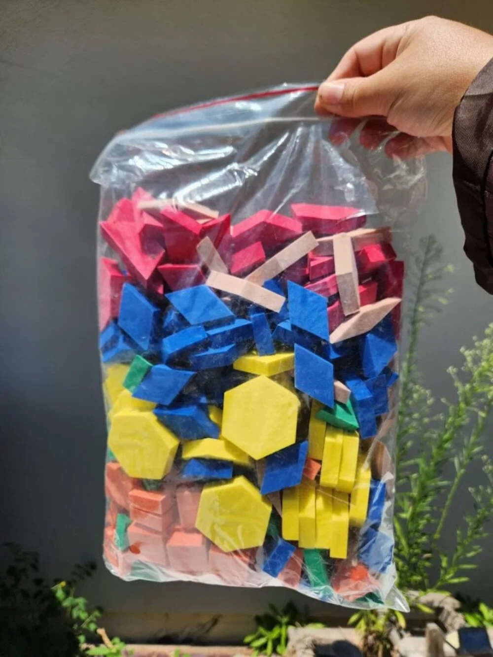 New 250 Geometric Foam Pattern Blocks Hands-On Math Manipulatives Colorful Mathe
